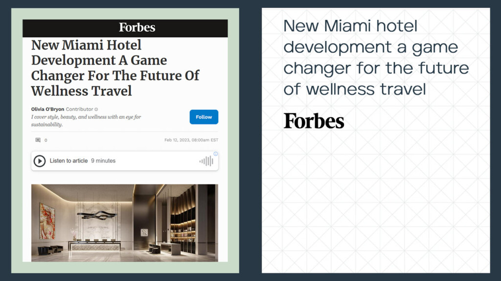 New Miami Hotel Development -A Game Changer For The Future Of Wellness